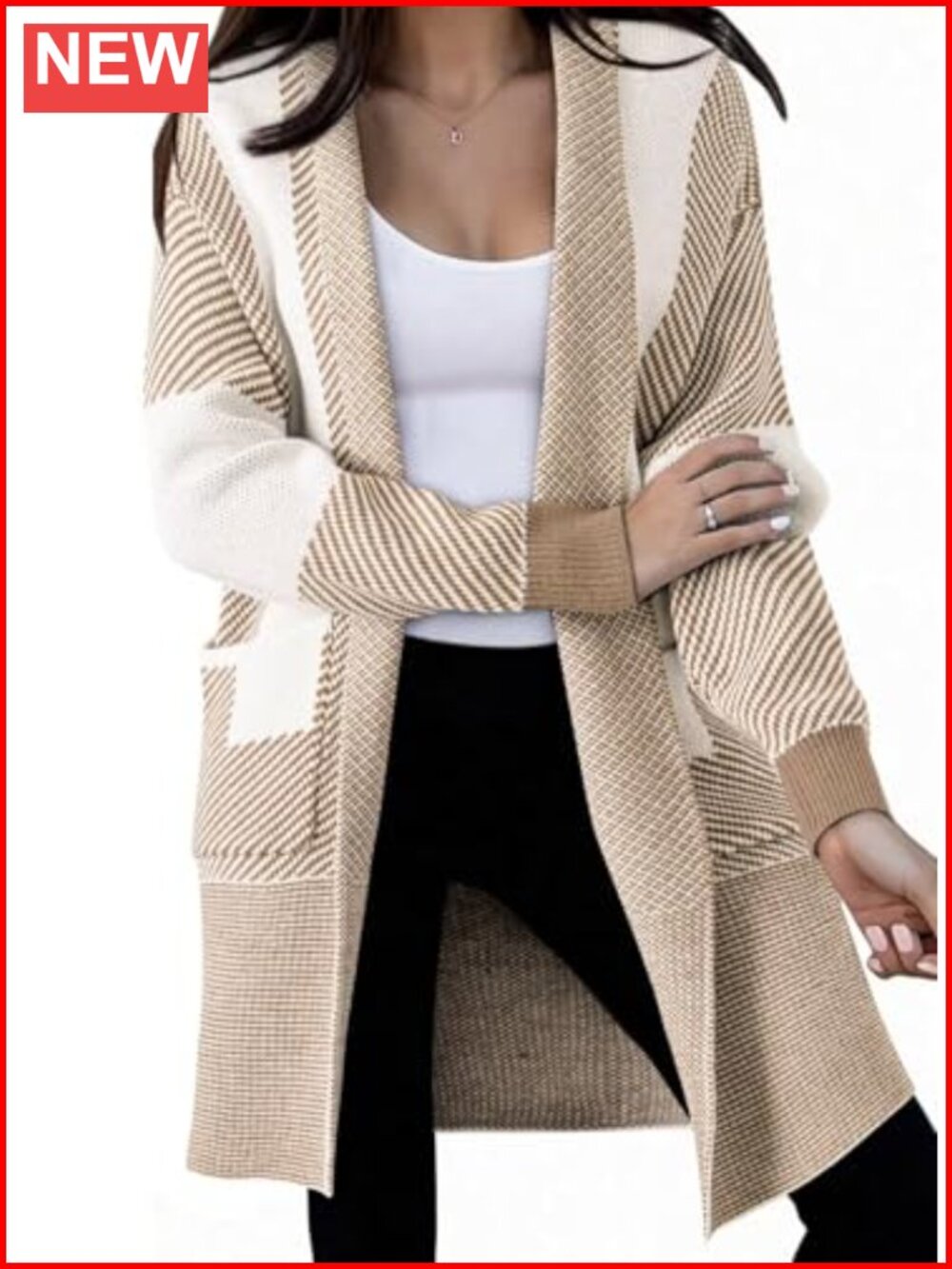 Oversized Long Cardigan Sweater with Pockets Cozy Knit for Women